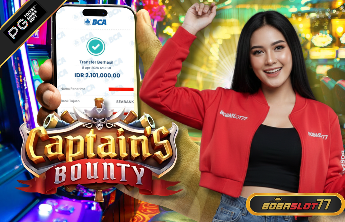 Selamat kepada user id : bobxxx03 Wede Rp 2.101.000 di Game CAPTAIN BOUNTY PG SOFT Cair Gk Sampe 1 Menit! Menang Mudah di Bobaslot77